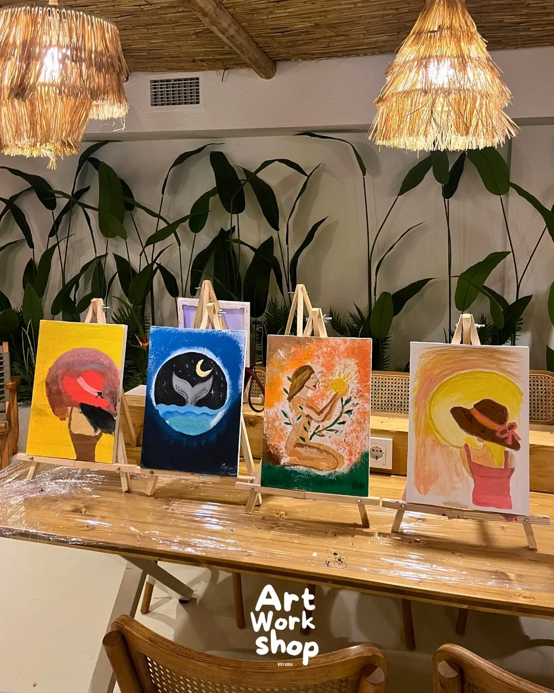 Tuval boyama atölyesi