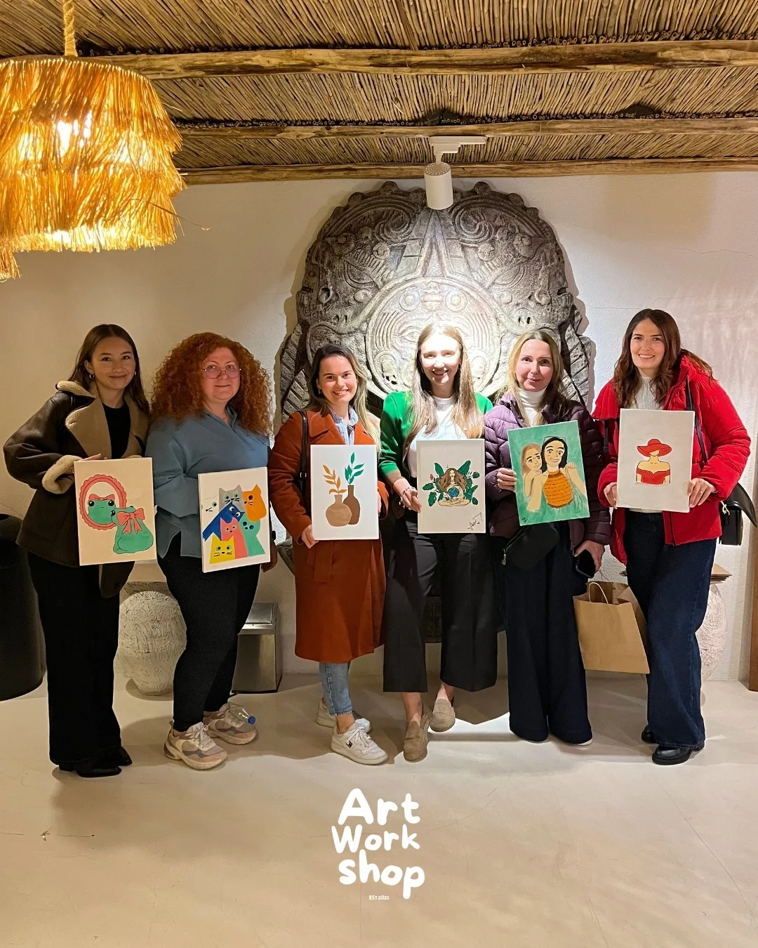 Grup tuval boyama atölyesi